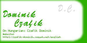 dominik czafik business card